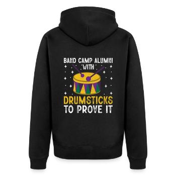 Corps de tambours, fanfare, corps de tambours, musique Percussio - Veste à capuche bio Premium Unisexe - noir - Dos - Nico (187cm)