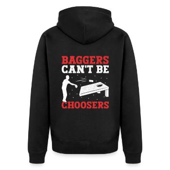 Cornhole Spieler Cornhole Sport Lustig Cornhole Be - Unisex Premium Bio Zip Hoodie - Schwarz - Hinten - Nico (187cm)