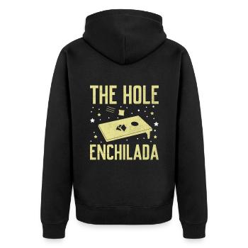 Cornhole Spieler Cornhole Sport Lustig Cornhole Be - Unisex Premium Bio Zip Hoodie - Schwarz - Hinten - Nico (187cm)