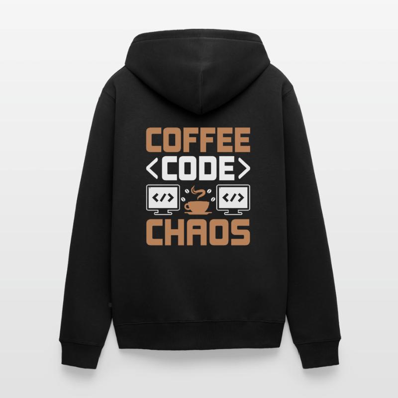 Kaffee-Codierung Programmierer Programmierer Entwickler Nerd Coff Unisex Premium Bio Zip Hoodie