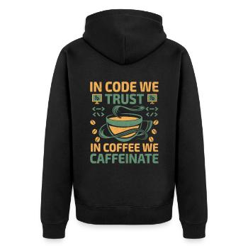 Café Codage Programmeur Codeur Développeur Nerd Coff - Veste à capuche bio Premium Unisexe - noir - Dos - Nico (187cm)