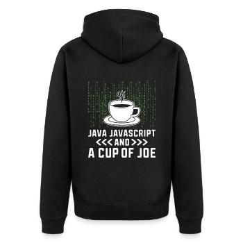 Café Codage Programmeur Codeur Développeur Nerd Coff - Veste à capuche bio Premium Unisexe - noir - Dos - Nico (187cm)