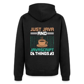 Café Codage Programmeur Codeur Développeur Nerd Coff - Veste à capuche bio Premium Unisexe - noir - Dos - Nico (187cm)