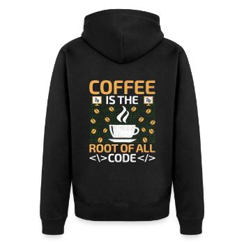 Café Codage Programmeur Codeur Développeur Nerd Coff - Veste à capuche bio Premium Unisexe - noir - Dos - Nico (187cm)