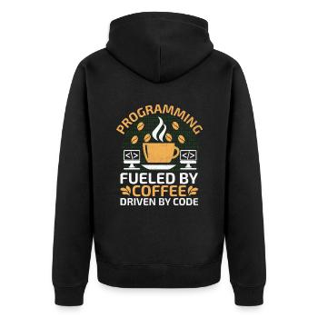 Café Codage Programmeur Codeur Développeur Nerd Coff - Veste à capuche bio Premium Unisexe - noir - Dos - Nico (187cm)