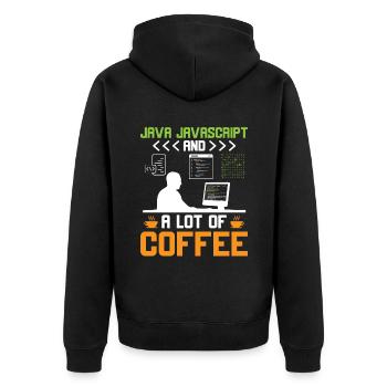 Café Codage Programmeur Codeur Développeur Nerd Coff - Veste à capuche bio Premium Unisexe - noir - Dos - Nico (187cm)