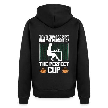 Café Codage Programmeur Codeur Développeur Nerd Coff - Veste à capuche bio Premium Unisexe - noir - Dos - Nico (187cm)