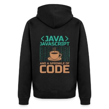 Café Codage Programmeur Codeur Développeur Nerd Coff - Veste à capuche bio Premium Unisexe - noir - Dos - Nico (187cm)