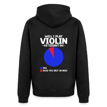 Vais-je jouer du violon aujourd’hui Violoniste violoniste Violini - Veste à capuche bio Premium Unisexe - noir - Dos - Nico (187cm)
