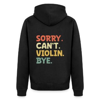 Désolé Can’t Violin Bye Violoniste Violoniste - Veste à capuche bio Premium Unisexe - noir - Dos - Nico (187cm)