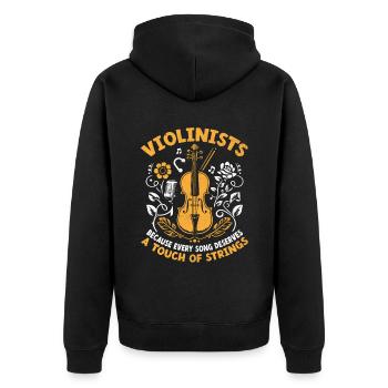 Violinists Because Every Song Deserves A Touch Of - Unisex Premium Organic Zip Hoodie - black - Back - Nico (187cm)