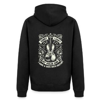 Désolé, je ne peux pas mon violon et j’ai un rendez-vous avec Des - Veste à capuche bio Premium Unisexe - noir - Dos - Nico (187cm)
