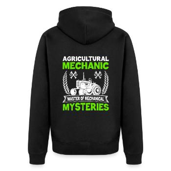Mécanicien agricole Drôle de tracteur Mécanique Ferme - Veste à capuche bio Premium Unisexe - noir - Dos - Nico (187cm)