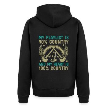 Comté Musique Vintage Amateur de musique Western Country C - Veste à capuche bio Premium Unisexe - noir - Dos - Nico (187cm)