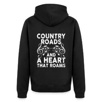 Comté Musique Vintage Amateur de musique Western Country C - Veste à capuche bio Premium Unisexe - noir - Dos - Nico (187cm)