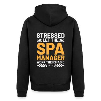 Gestionnaire de SPA Emploi Bien-être Drôle Gestion de SPA Sayi - Veste à capuche bio Premium Unisexe - noir - Dos - Nico (187cm)