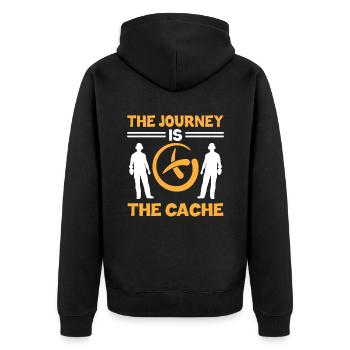 Géocaching Géocache Géocacher Funny Geocacher Sayi - Veste à capuche bio Premium Unisexe - noir - Dos - Nico (187cm)