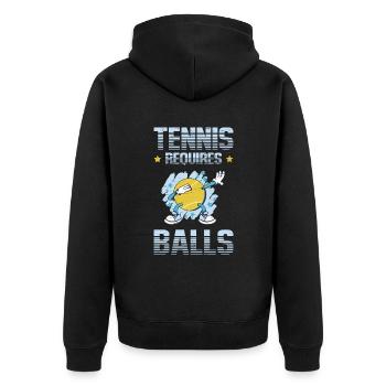 Le tennis nécessite des balles pour le joueur de tennis - Veste à capuche bio Premium Unisexe - noir - Dos - Nico (187cm)