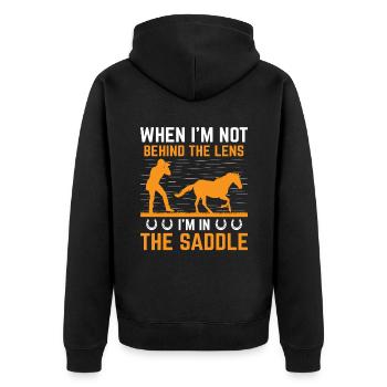 Horse Photography Horseback Riding Horses Hobby Ph - Unisex Premium Organic Zip Hoodie - black - Back - Nico (187cm)