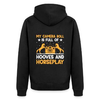 Horse Photography Horseback Riding Horses Hobby Ph - Unisex Premium Organic Zip Hoodie - black - Back - Nico (187cm)