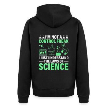 Professeur de sciences Professeur d’école Biologie Chimie P - Veste à capuche bio Premium Unisexe - noir - Dos - Nico (187cm)