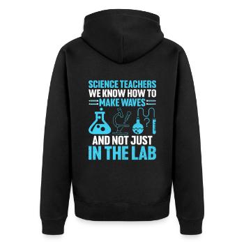 Professeur de sciences Professeur d’école Biologie Chimie P - Veste à capuche bio Premium Unisexe - noir - Dos - Nico (187cm)