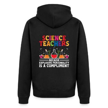 Professeur de sciences Professeur d’école Biologie Chimie P - Veste à capuche bio Premium Unisexe - noir - Dos - Nico (187cm)