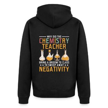 Naturwissenschaftliches Lehramt Lehramt Biologie Chemie P - Unisex Premium Bio Zip Hoodie - Schwarz - Hinten - Nico (187cm)