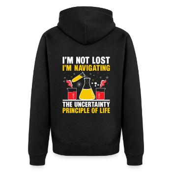 Science Teacher School Teacher Biology Chemistry P - Unisex Premium Organic Zip Hoodie - black - Back - Nico (187cm)