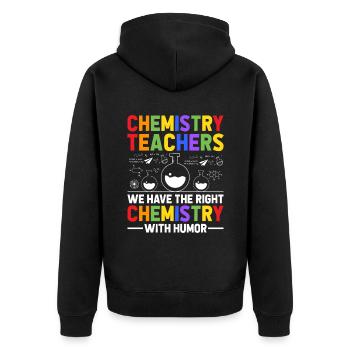 Professeur de sciences Professeur d’école Biologie Chimie P - Veste à capuche bio Premium Unisexe - noir - Dos - Nico (187cm)