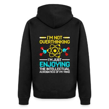Naturwissenschaftliches Lehramt Lehramt Biologie Chemie P - Unisex Premium Bio Zip Hoodie - Schwarz - Hinten - Nico (187cm)