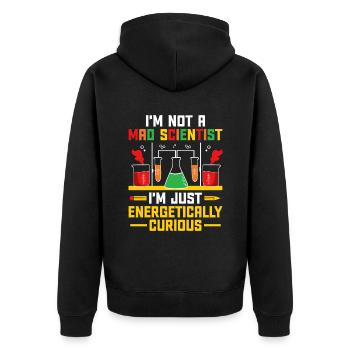 Naturwissenschaftliches Lehramt Lehramt Biologie Chemie P - Unisex Premium Bio Zip Hoodie - Schwarz - Hinten - Nico (187cm)