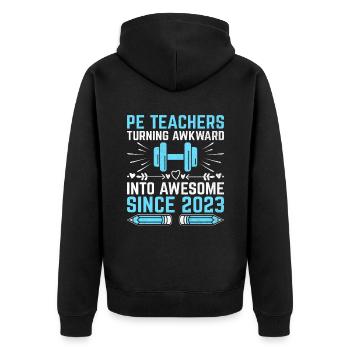 Professeur d’éducation physique Professeurs d’éducation physique École Spor - Veste à capuche bio Premium Unisexe - noir - Dos - Nico (187cm)