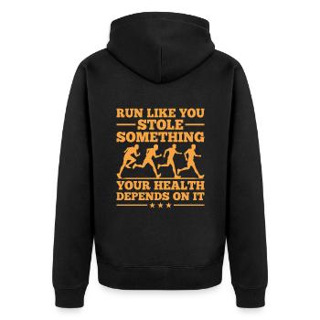 Professeur d’éducation physique Professeurs d’éducation physique École Spor - Veste à capuche bio Premium Unisexe - noir - Dos - Nico (187cm)