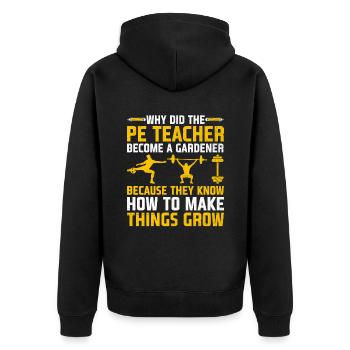 Professeur d’éducation physique Professeurs d’éducation physique École Spor - Veste à capuche bio Premium Unisexe - noir - Dos - Nico (187cm)