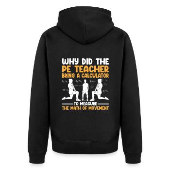 Sportlehrer Sportlehrer Schullehrer - Unisex Premium Bio Zip Hoodie - Schwarz - Hinten - Nico (187cm)