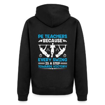 Professeur d’éducation physique Professeurs d’éducation physique École Spor - Veste à capuche bio Premium Unisexe - noir - Dos - Nico (187cm)