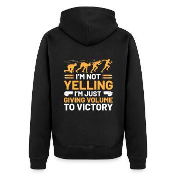 Sportlehrer Sportlehrer Schullehrer - Unisex Premium Bio Zip Hoodie - Schwarz - Hinten - Nico (187cm)
