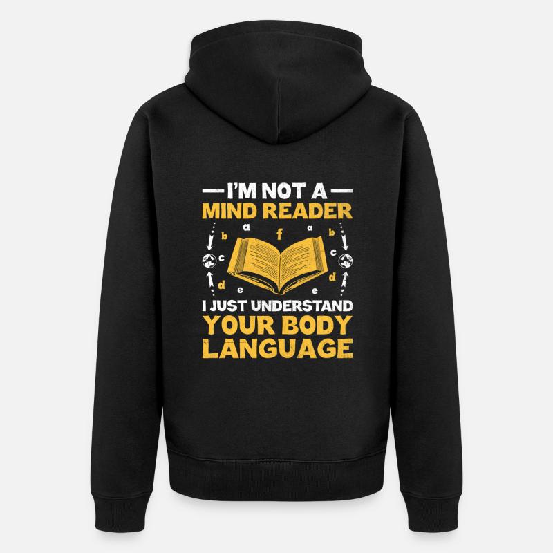 Fremdsprachenlehrer Schule Sprachlehrer - Unisex Premium Bio Zip Hoodie - Schwarz