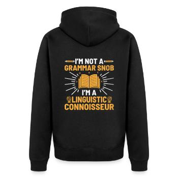 Professeur de langues étrangères École Professeurs de langues - Veste à capuche bio Premium Unisexe - noir - Dos - Nico (187cm)