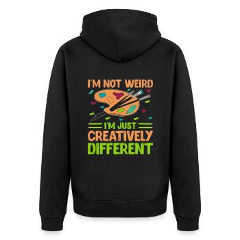 Art Teacher School Teacher Funny Art Teachers Scho - Unisex Premium Organic Zip Hoodie - black - Back - Nico (187cm)