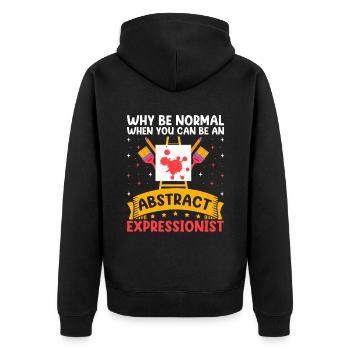 Kunstlehrer Schullehrer Lustige Kunstlehrer Scho - Unisex Premium Bio Zip Hoodie - Schwarz - Hinten - Nico (187cm)