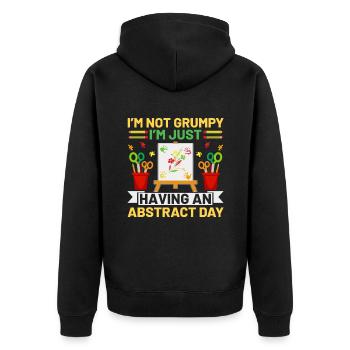 Art Teacher School Teacher Funny Art Teachers Scho - Unisex Premium Organic Zip Hoodie - black - Back - Nico (187cm)