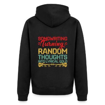Musician Songwriter Singer Musician Music Music Pr - Unisex Premium Organic Zip Hoodie - black - Back - Nico (187cm)