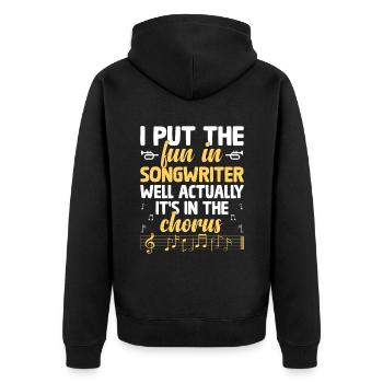 Musicien Auteur-compositeur Chanteur Musicien Musique Musique Pr - Veste à capuche bio Premium Unisexe - noir - Dos - Nico (187cm)
