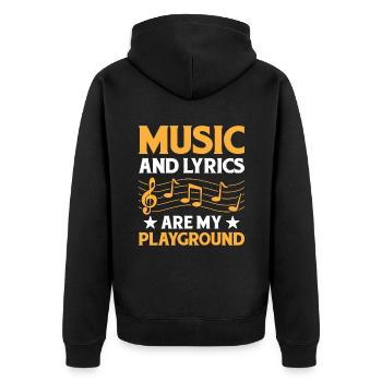 Musicien Auteur-compositeur Chanteur Musicien Musique Musique Pr - Veste à capuche bio Premium Unisexe - noir - Dos - Nico (187cm)