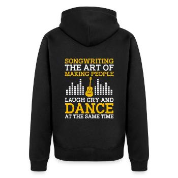 Musician Songwriter Singer Musician Music Music Pr - Unisex Premium Organic Zip Hoodie - black - Back - Nico (187cm)