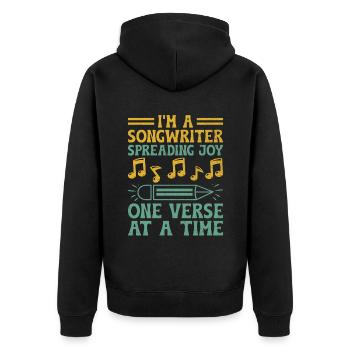 Musician Songwriter Singer Musician Music Music Pr - Unisex Premium Organic Zip Hoodie - black - Back - Nico (187cm)