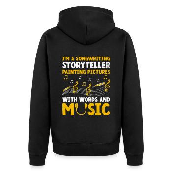 Musician Songwriter Singer Musician Music Music Pr - Unisex Premium Organic Zip Hoodie - black - Back - Nico (187cm)
