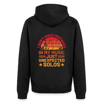Musician Songwriter Singer Musician Music Music Pr - Unisex Premium Organic Zip Hoodie - black - Back - Nico (187cm)